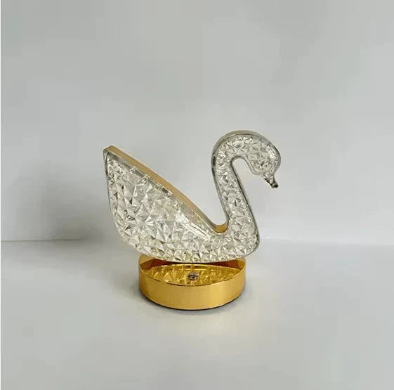 Crystal Swan LED Table Lamp - Baytolux